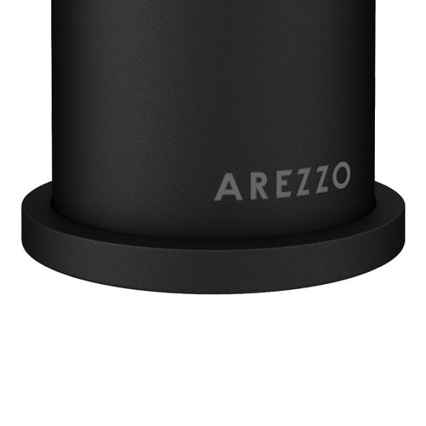 Arezzo Fluted Round Matt Black High Rise Mono Basin Mixer Tap - Image 2