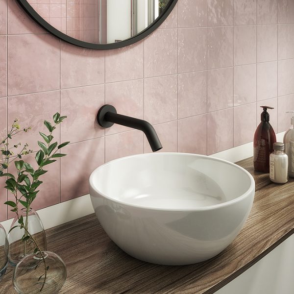 Arezzo Matt Black Infrared Sensor Wall Mounted Mixer Tap - Image 2
