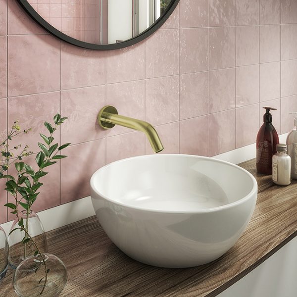 Arezzo Brushed Brass Infrared Sensor Wall Mounted Mixer Tap - Image 2