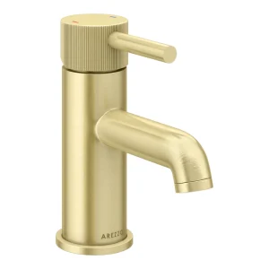 Arezzo Fluted Round Brushed Brass Basin Mono Mixer