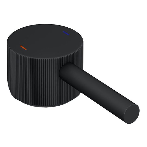 Arezzo Fluted Round Matt Black Basin Mono Mixer - Image 5