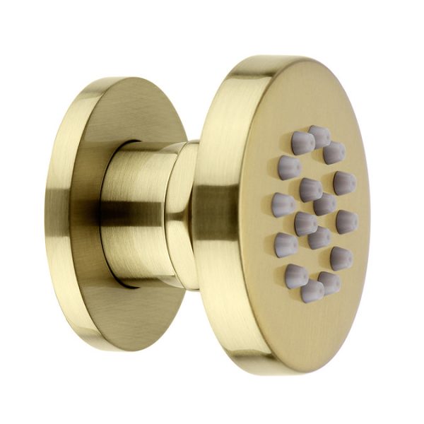 Arezzo Art Deco Crosshead Brushed Brass Luxury Spa 3 Outlet Shower Bundle - Image 2