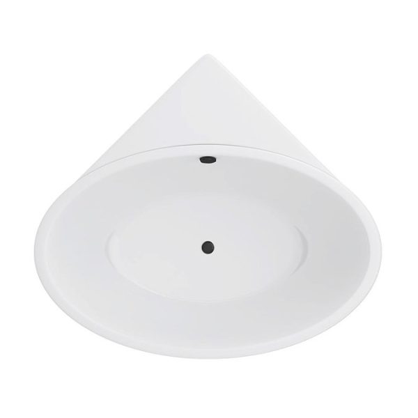 Arezzo Corner Modern Free Standing Bath (1270 x 1270mm) with Matt Black Waste - Image 4