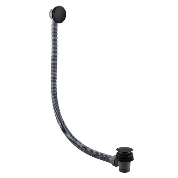 Arezzo Corner Modern Free Standing Bath (1270 x 1270mm) with Matt Black Waste - Image 2