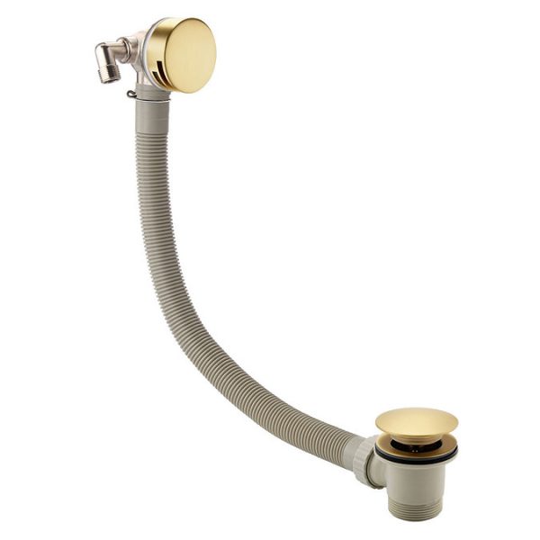 Arezzo Brushed Brass Deck Bath Side Valves with Freeflow Bath Filler - Image 4