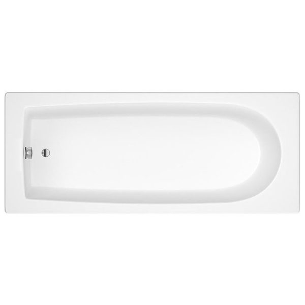 Arezzo Fluted Glass Matt Black Framed Fixed Round Single Ended Shower Bath - Image 2