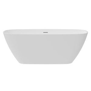 Arezzo Thin Edge Curved Rectangular Bath   1600 x 750mm with Waste