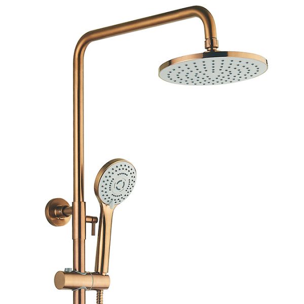 Arezzo Round Thermostatic Shower   Brushed Bronze - Image 4