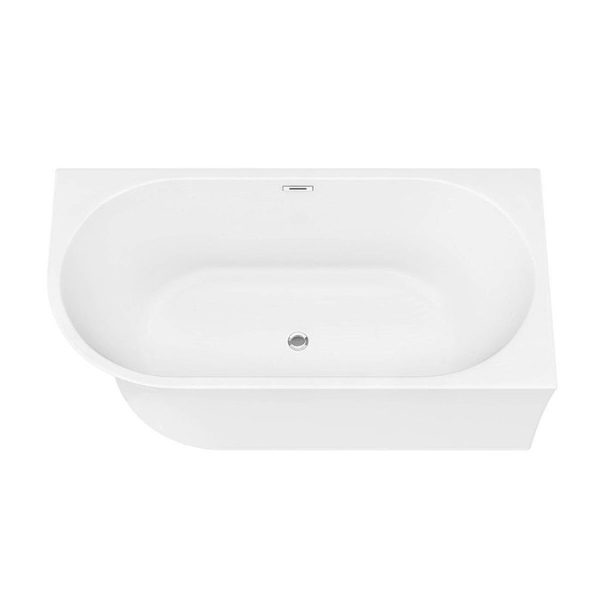 Arezzo 1500 x 750 Modern Curved Corner Bath - Image 2