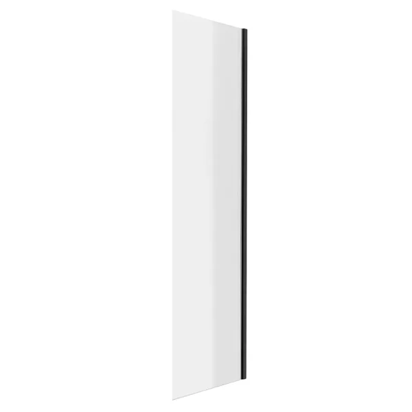 Arezzo 800 x 1950 Matt Black Frameless Side Panel (8mm Glass)