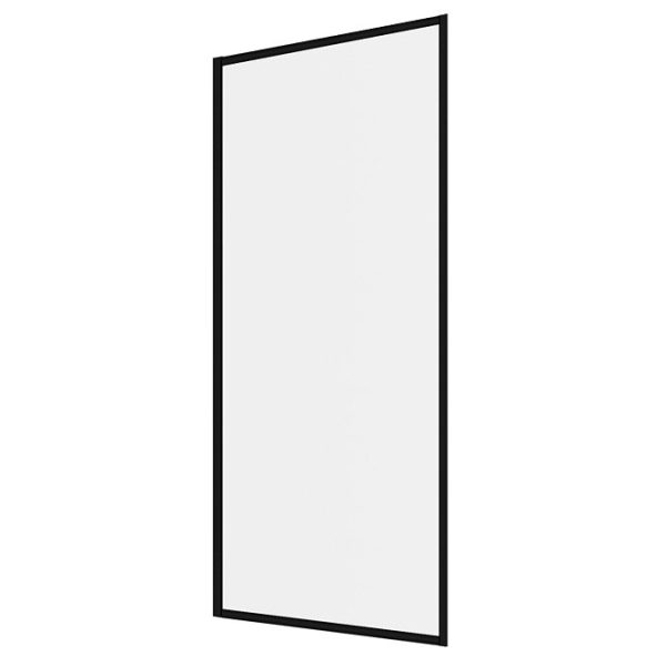 Arezzo Black Framed Fixed Round Single Ended Shower Bath - Image 4