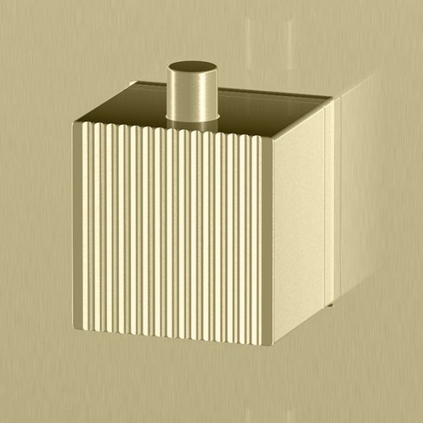 Arezzo Fluted Brushed Brass Concealed Shower Package with Valve, Square Fixed Head and Handset - Image 4