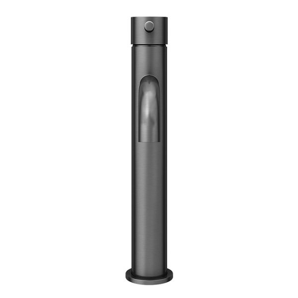Arezzo Round Gunmetal Grey High Rise Mono Basin Mixer Tap - Image 2