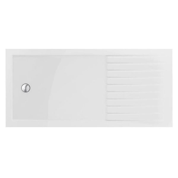 Arezzo 1700 x 800 Grey Tinted Glass Wet Room (inc. Screen, Side Panel + Tray) - Image 3