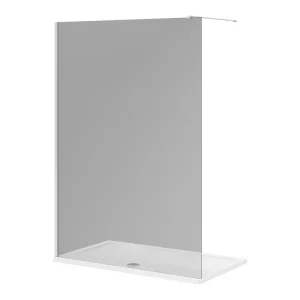 Arezzo 1400 x 800 Grey Tinted Glass Wet Room (incl. 1400 Screen + Tray)