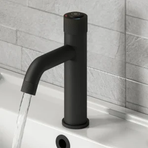 Arezzo Matt Black Industrial Style 1 Touch Basin Tap