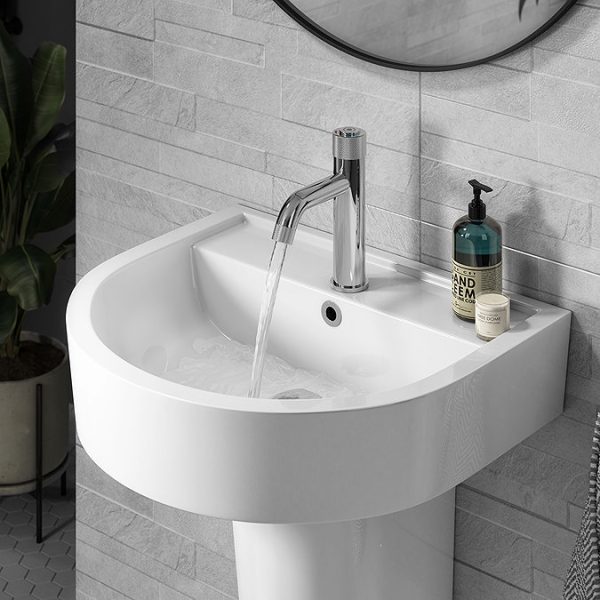 Arezzo Chrome Industrial Style 1 Touch Basin Tap - Image 5