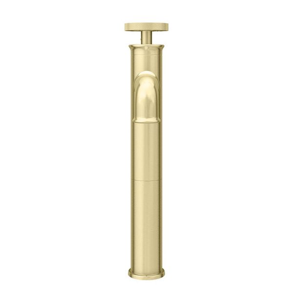 Arezzo Brushed Brass Industrial Style High Rise Basin Mixer - Image 6