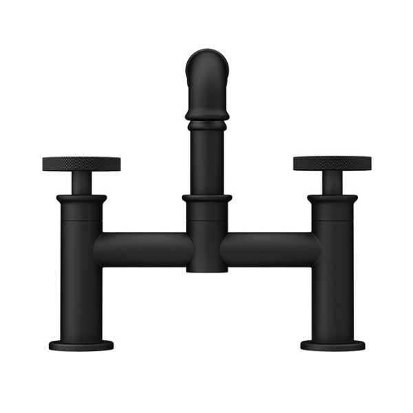 Arezzo Matt Black Industrial Style Bath Filler - Image 5
