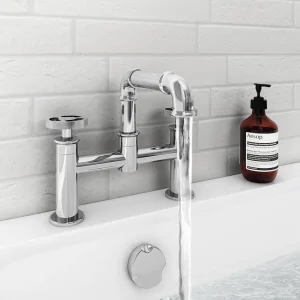 Arezzo Chrome Industrial Style Bath Filler