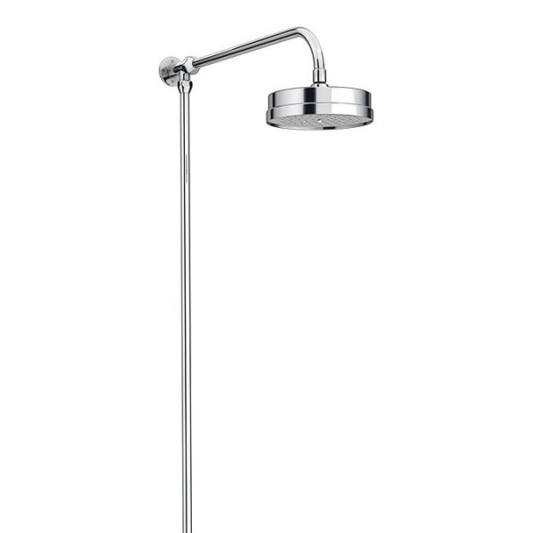 Arezzo Chrome Industrial Style Exposed Dual Shower Valve with Riser Kit Chrome - Image 4