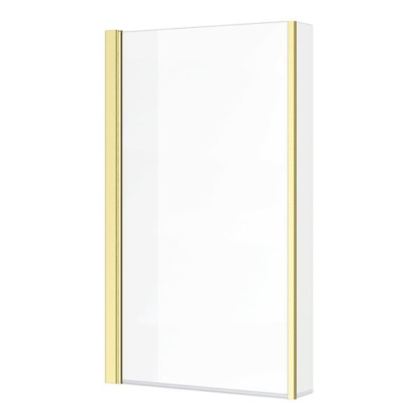 Arezzo Shower Bath   1700mm L Shaped with Brushed Brass Screen + Panel - Image 4