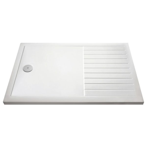 Arezzo 1600 x 800 Matt Black Profile Wet Room (Screen, Side Panel + Tray) - Image 5