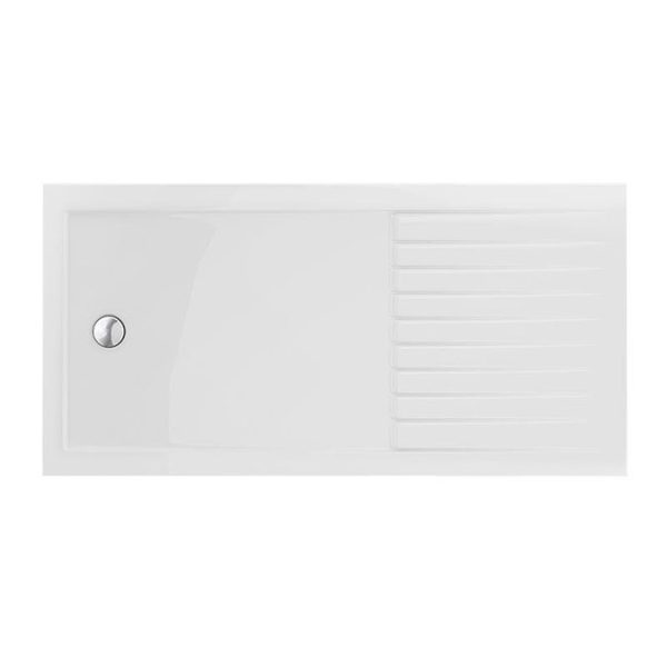Arezzo 1600 x 800 Matt Black Profile Wet Room (900mm Screen, Return Panel + Tray) - Image 2