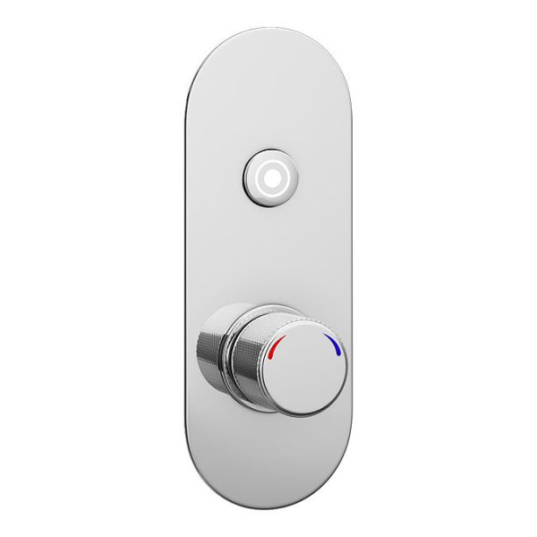 Arezzo Chrome Push Button Shower with Rainfall Shower Head - Image 3