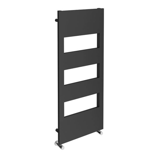 Arezzo Anthracite 1200 x 500 Designer Panel Radiator with Towel Rails - Image 4