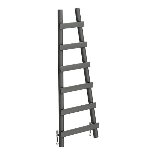 Arezzo Anthracite Leaning Ladder 1600 x 600 Heated Towel Rail - Image 4
