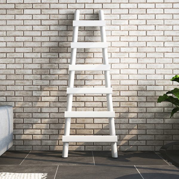 Arezzo White Leaning Ladder 1600 x 600 Heated Towel Rail - Image 3