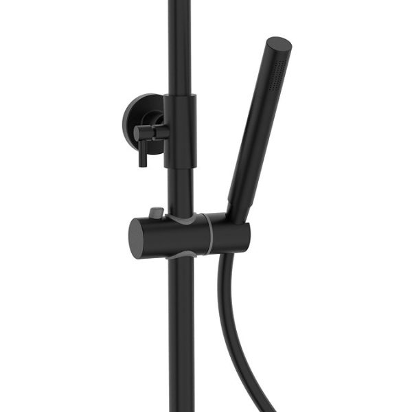 Arezzo Deluxe Cool Touch Round Thermostatic Shower (250mm Head   Matt Black) - Image 5