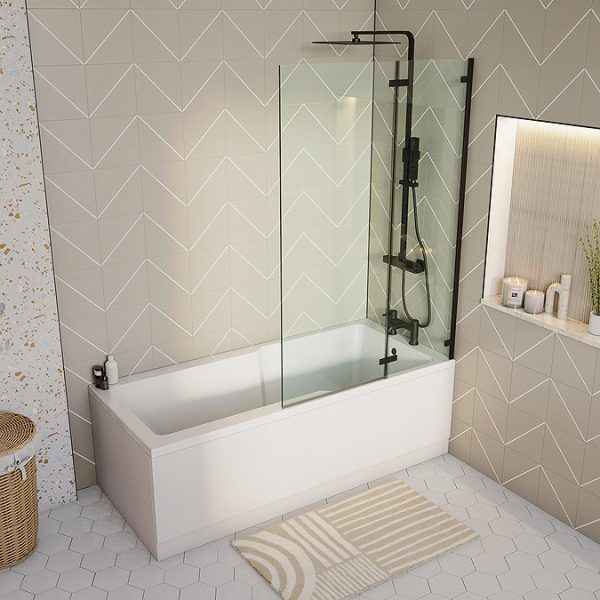 Arezzo Deluxe Cool Touch Square Thermostatic Shower (250 x 250mm Head   Matt Black) - Image 2