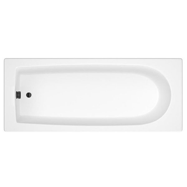 Arezzo Round Single Ended Bath with Matt Black Bi Fold Screen - Image 3