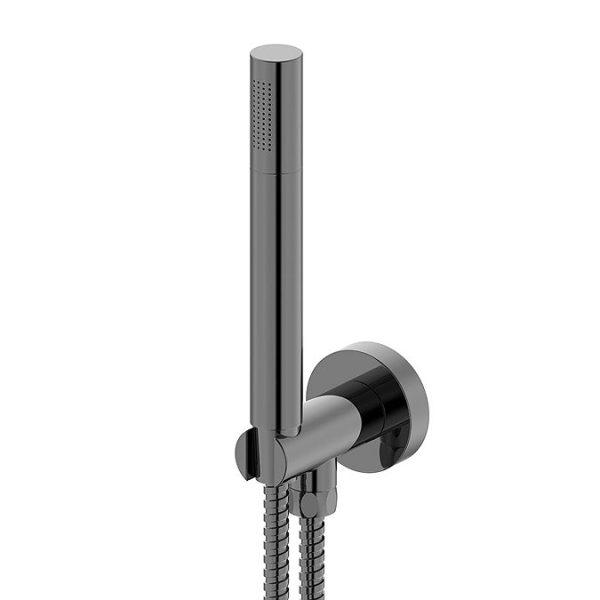 Arezzo Twilight Black Chrome Round Thermostatic Shower Pack with Head + Handset - Image 5