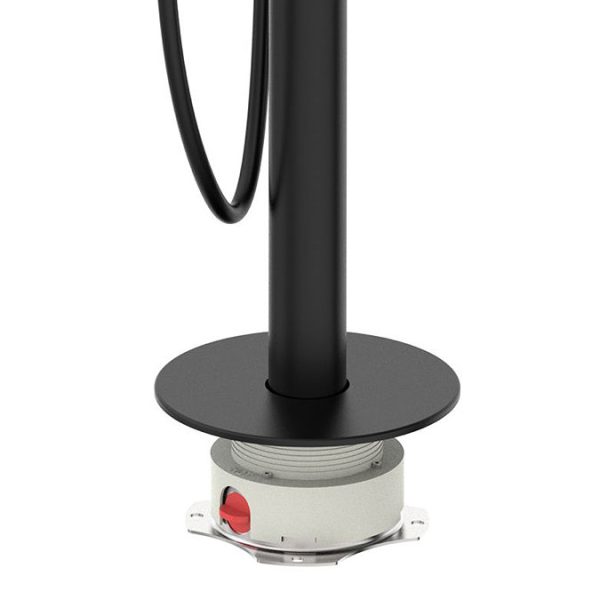 Arezzo Round Thermostatic Floor Mounted Freestanding Bath Shower Mixer Matt Black - Image 4