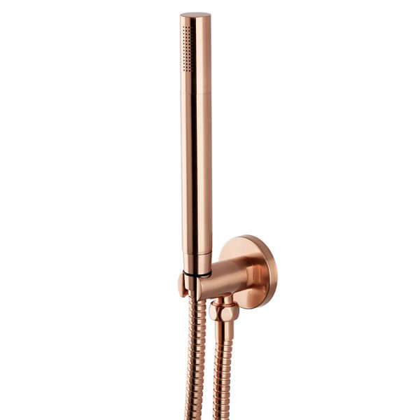 Arezzo Rose Gold Round Thermostatic Shower Pack with Ceiling Mounted Head + Handset - Image 7