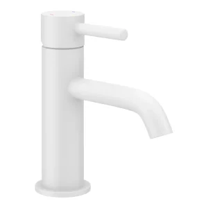Arezzo Round Matt White Basin Mono Mixer Tap