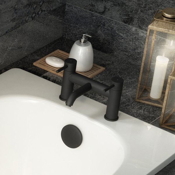 Arezzo Round Matt Black Tap Package (Bath + Basin Tap) - Image 8