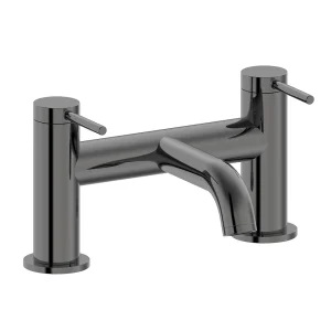 Arezzo Twilight Black Chrome Round Bath Filler Tap