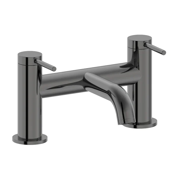 Arezzo Twilight Black Chrome Round Bath Filler Tap