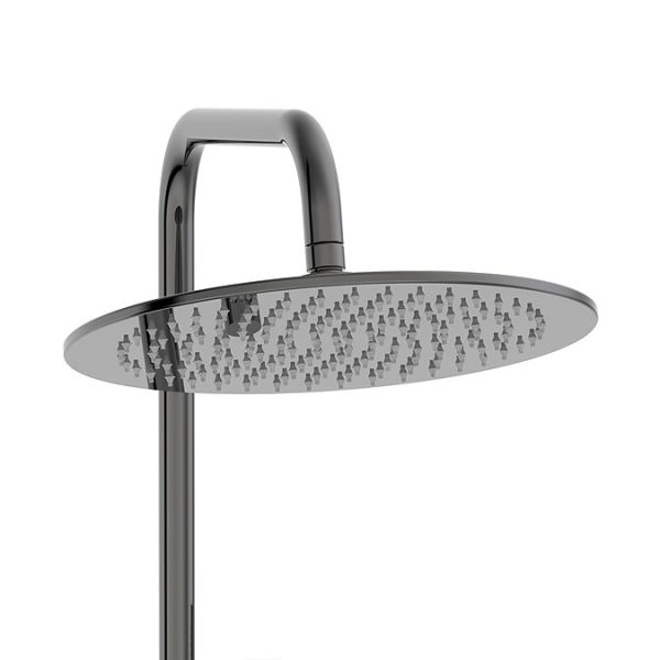 Arezzo Deluxe Cool Touch Round Thermostatic Shower (300mm Head   Twilight Black Chrome) - Image 4