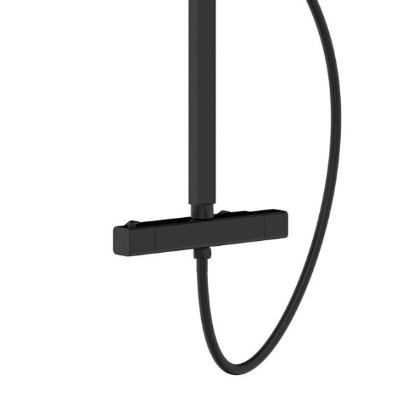 Arezzo Deluxe Cool Touch Square Thermostatic Shower (250 x 250mm Head   Matt Black) - Image 6