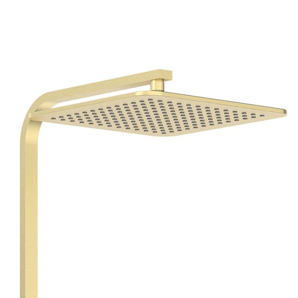 Arezzo Deluxe Cool Touch Square Thermostatic Shower (300 x 300mm Head   Brushed Brass) - Image 4