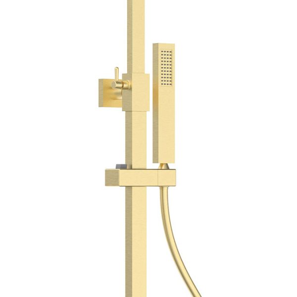 Arezzo Deluxe Cool Touch Square Thermostatic Shower (300 x 300mm Head   Brushed Brass) - Image 5