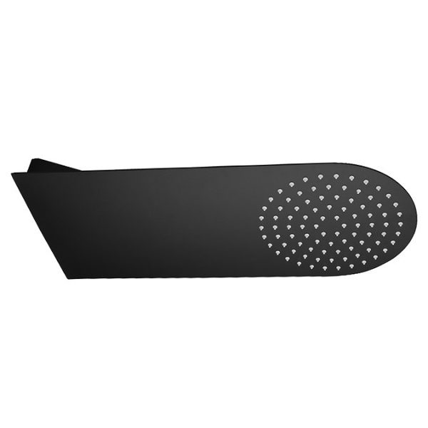 Arezzo Matt Black Round Shower Package w. Concealed Valve + Flat Fixed Shower Head - Image 3