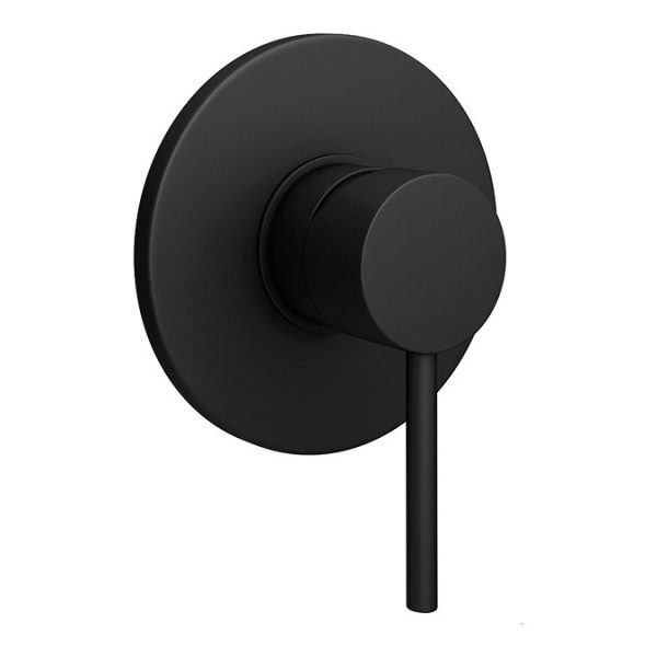 Arezzo Matt Black Round Shower Valve incl. Slide Rail Kit with Pencil Handset - Image 3