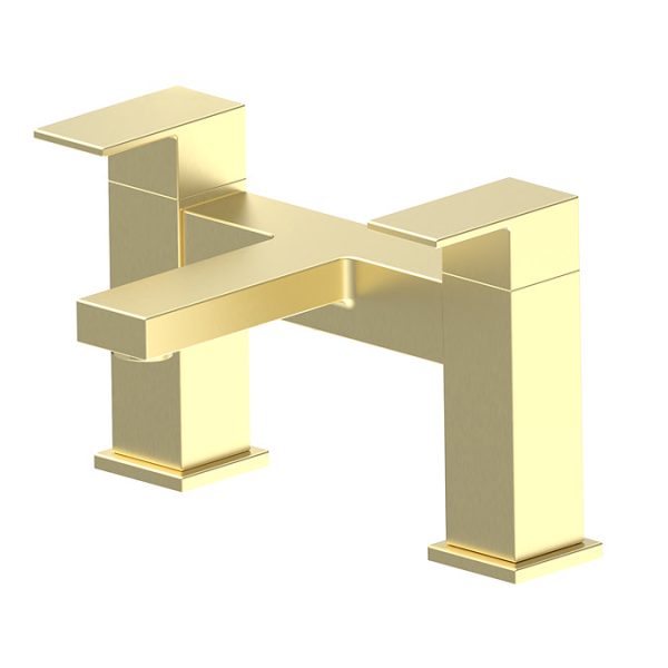 Arezzo Square Brushed Brass Bath Filler Tap - Image 2