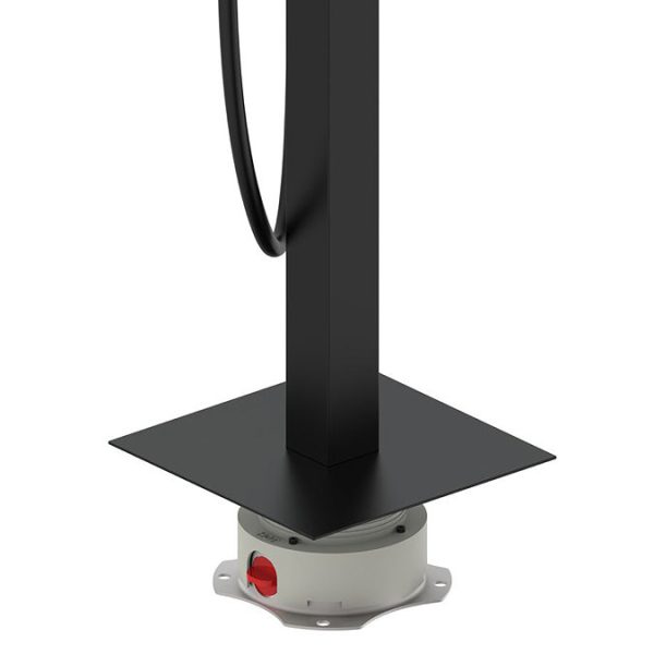 Arezzo Square Thermostatic Floor Mounted Freestanding Bath Shower Mixer Matt Black - Image 2